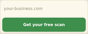 Tin GEO form with a website address field and Get your free scan button